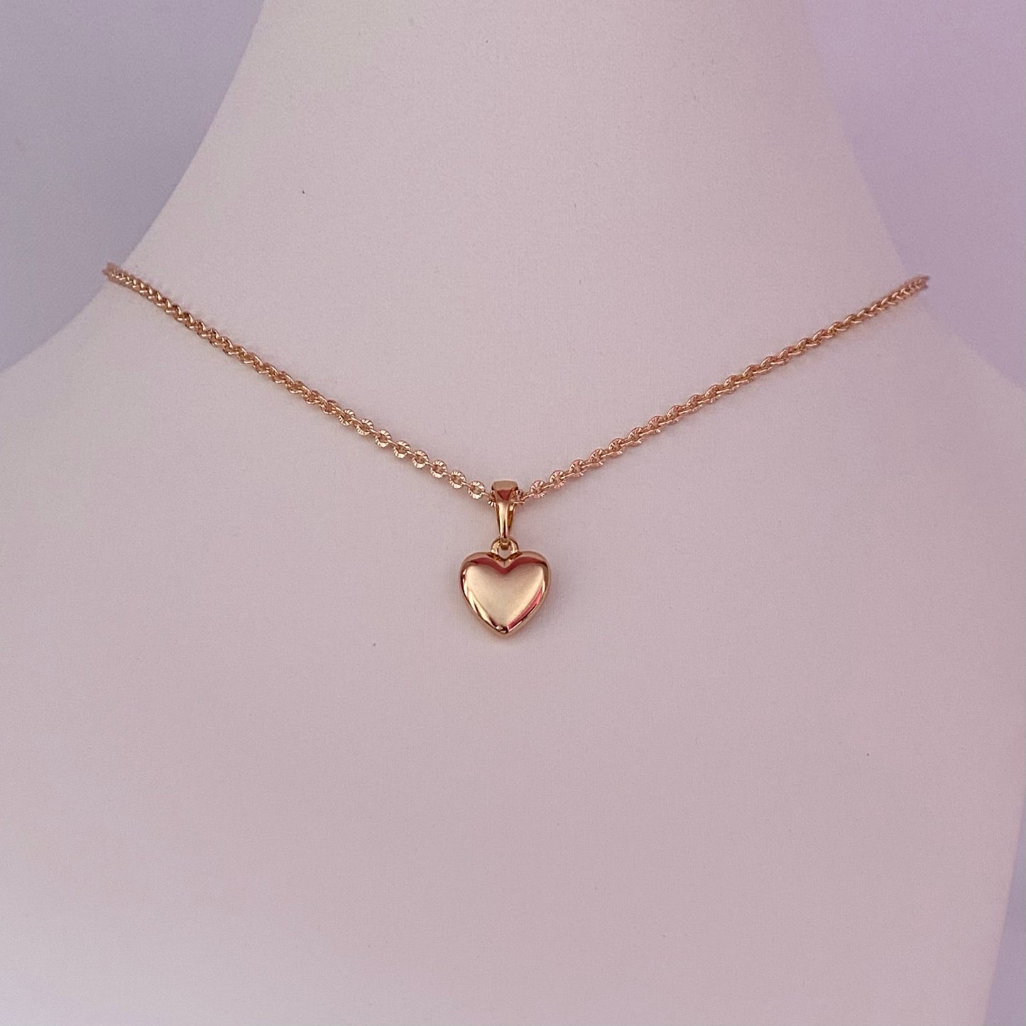 Collar Corazón Oro Rosa