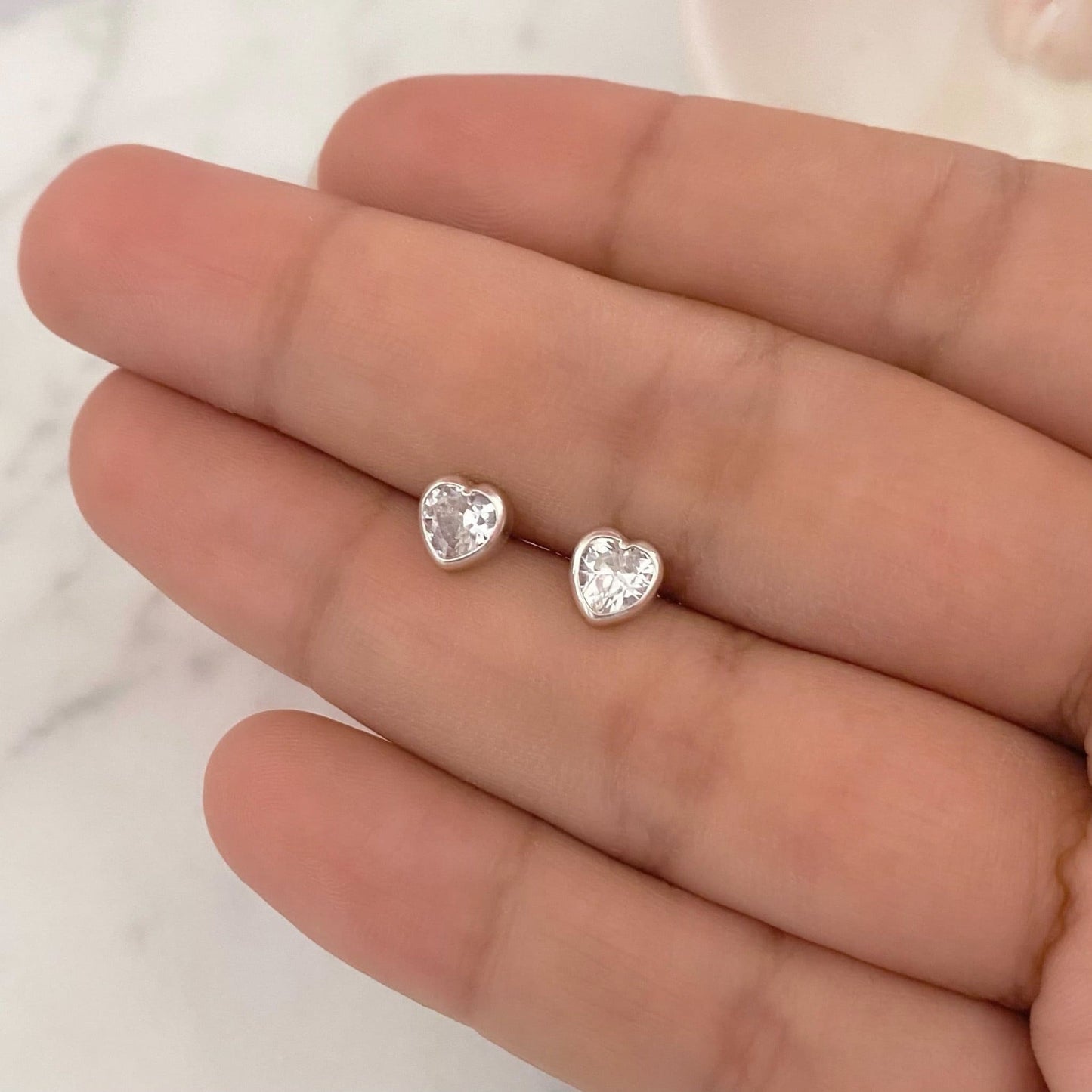 Aretes Corazón - Silver Plata 925