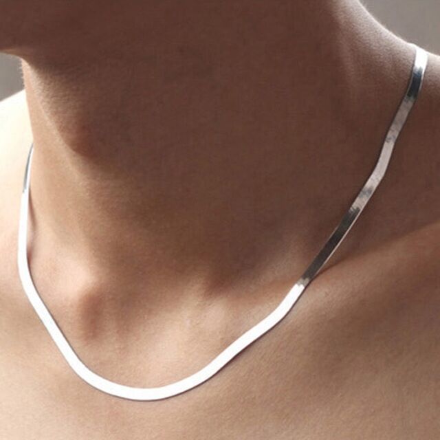 Collar Snake de Acero Bañado en Plata 925