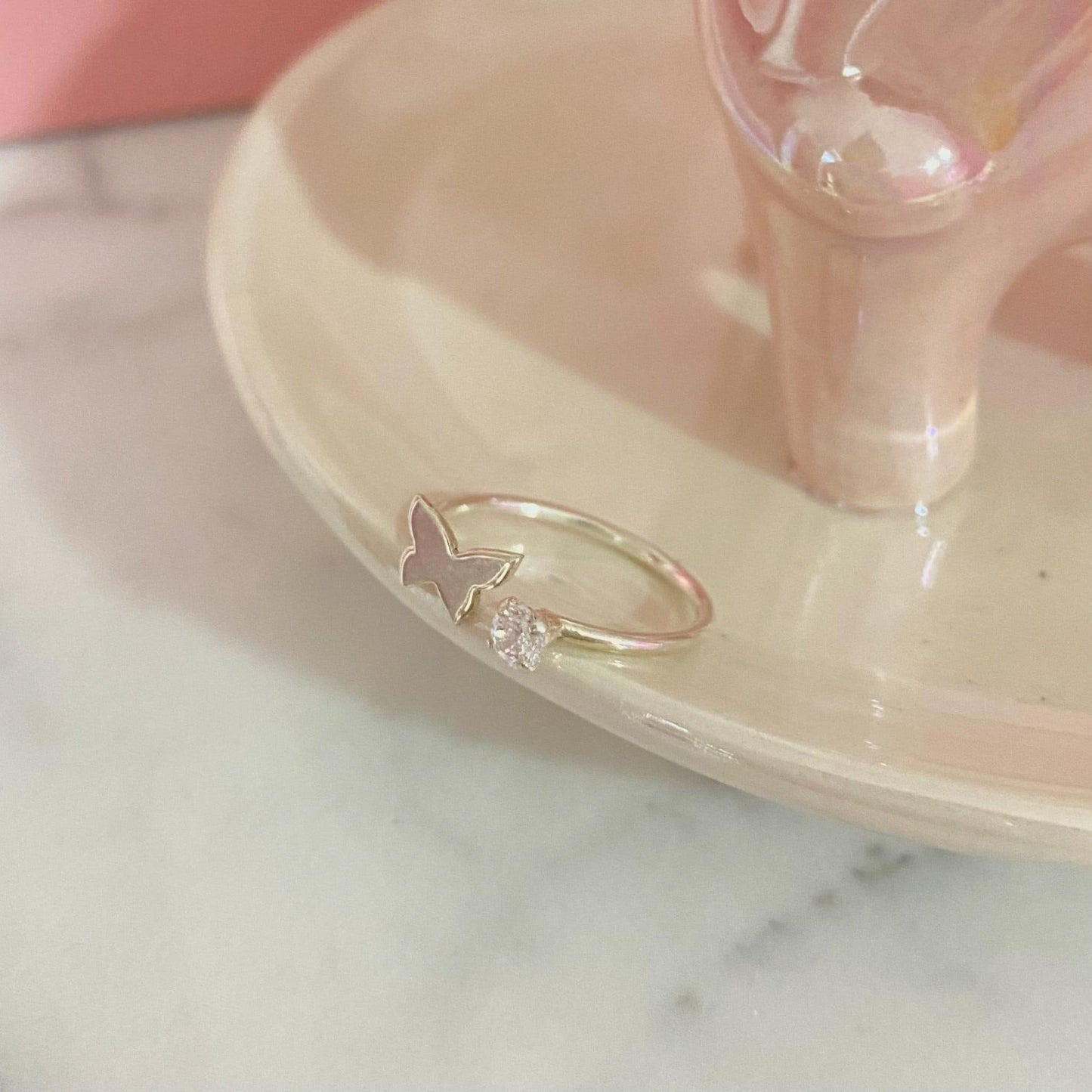 Anillo Mariposa Punto De Luz - Silver Plata 925 - D'MERYS JOYAS Y ACCESORIOS
