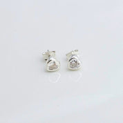 Aretes Corazón Circón - Plata 925