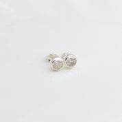 Aretes Circón Clásico - Plata 925