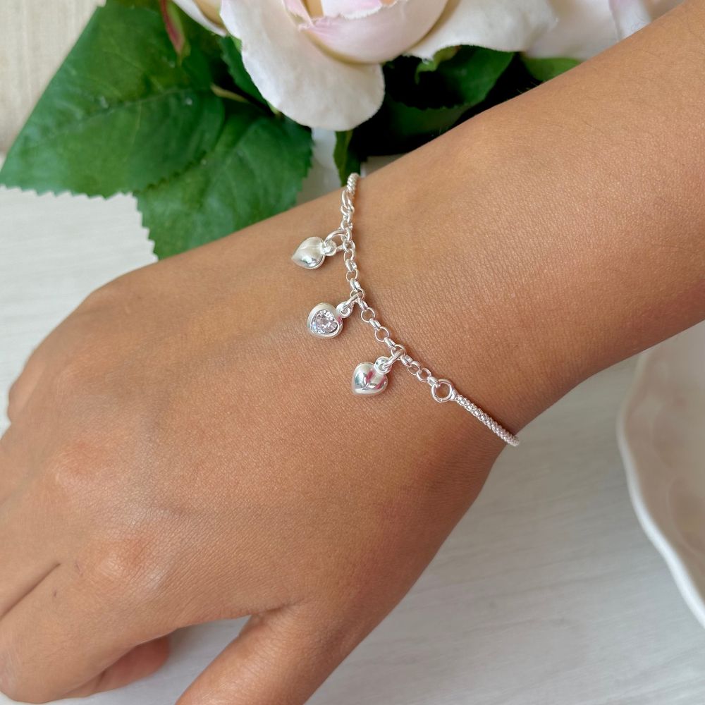 Pulsera Amar Circones Blancos plata925