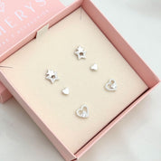 Set 3 Aretes Alessia - Plata 925