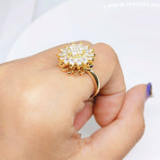 Anillo Antiestrés Girasol Giratorio