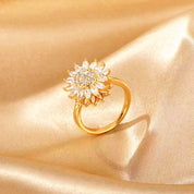 Anillo Antiestrés Girasol Giratorio