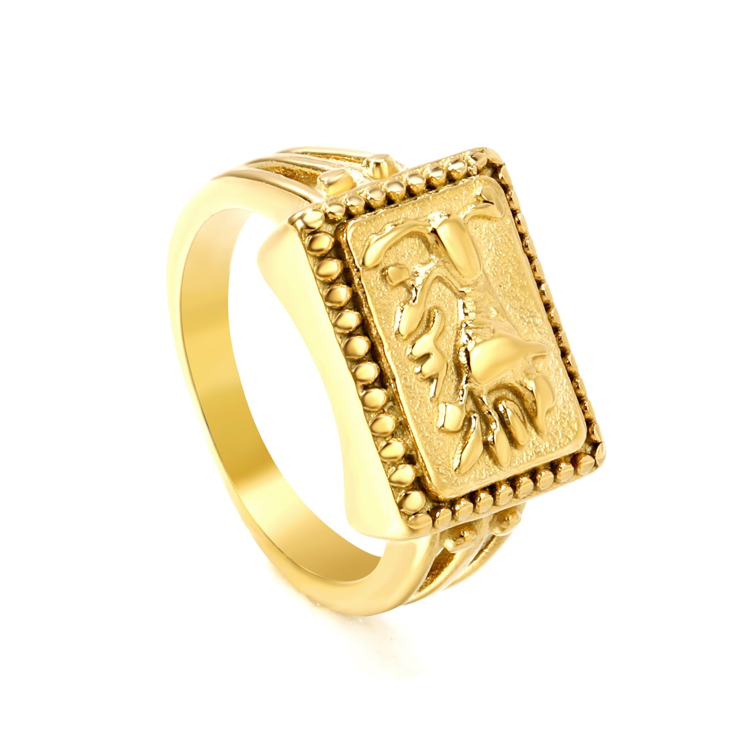 Anillo Anubis Waterproof - Joya en acero inoxidable enchapado en oro 18k - D'Merys