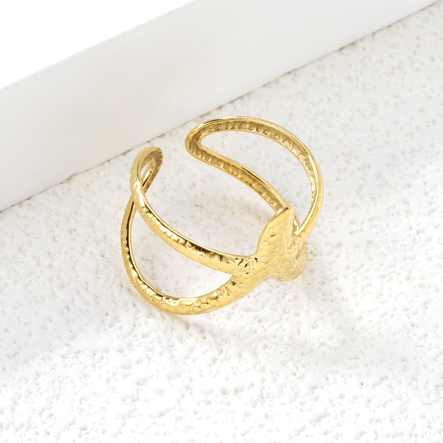 Anillo Aura Regulable Waterproof - Joya en acero inoxidable enchapado en oro 18k - D'Merys