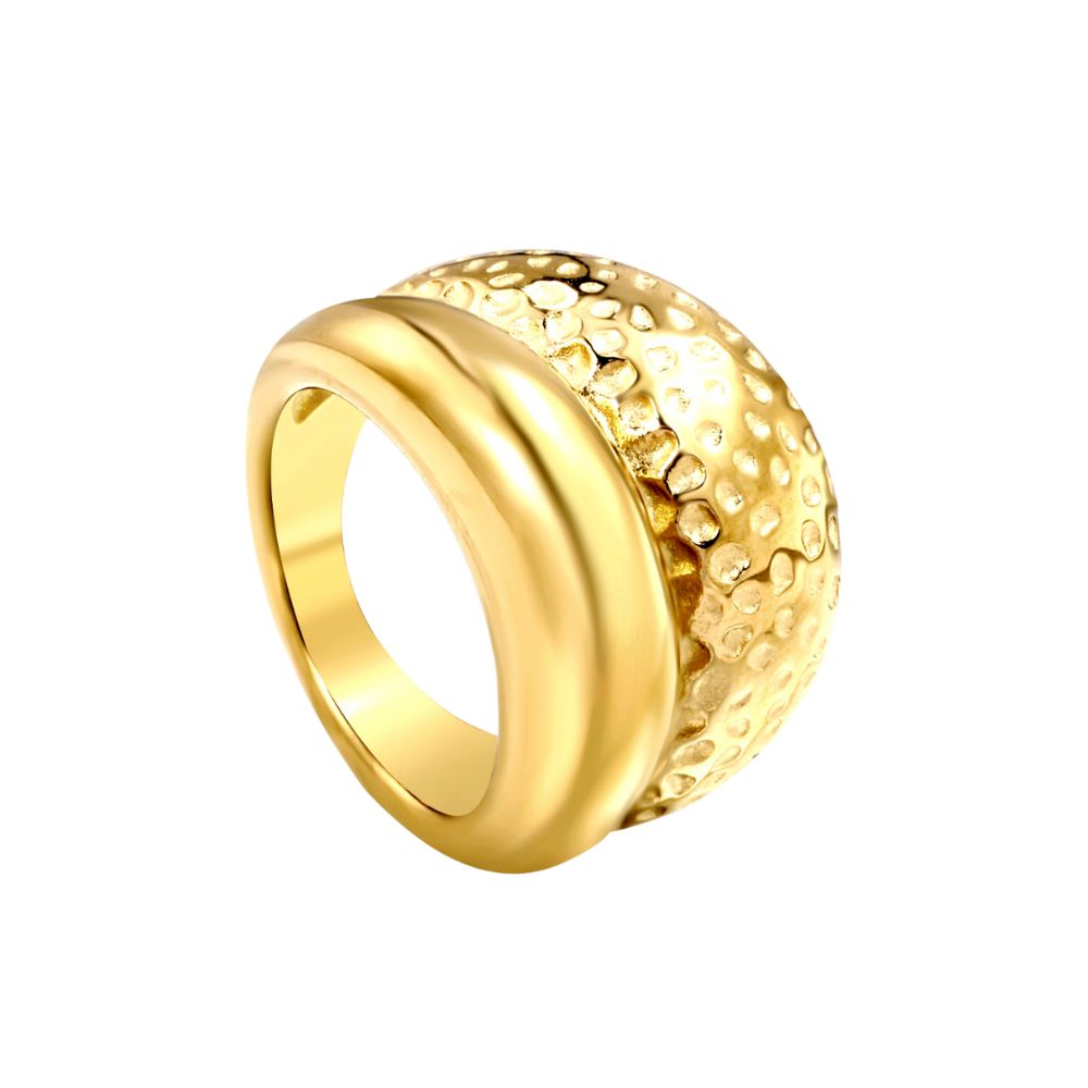 Anillo Bohemio Chunky Waterproof - Joya en acero inoxidable enchapado en oro 18k - D'Merys