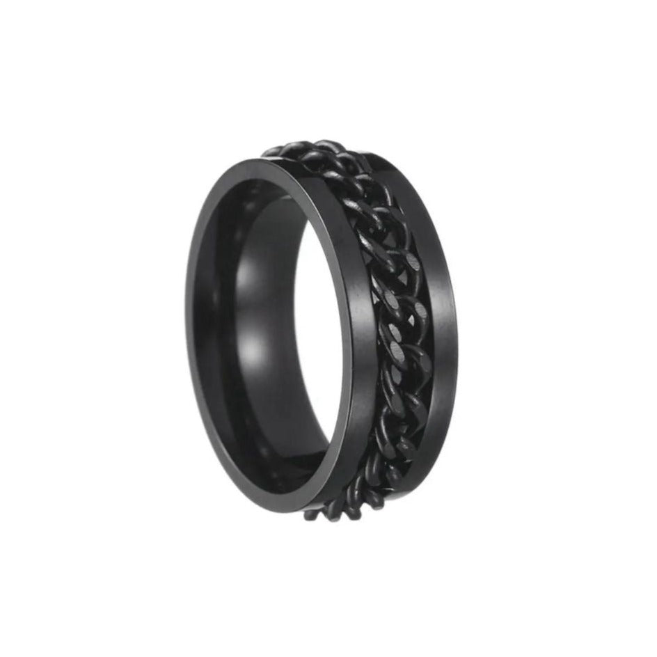 Anillo Cadena Giratorio para Hombre - Joya en acero inoxidable - D'Merys