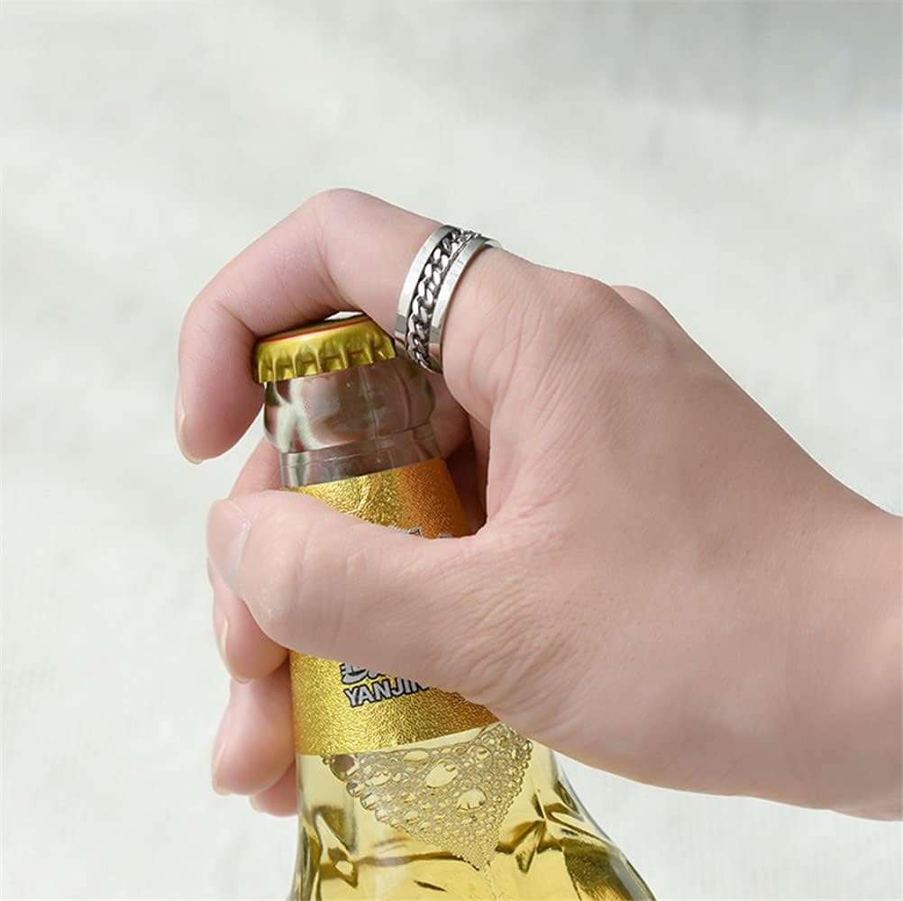 Anillo Cadena Giratorio para Hombre - Joya en acero inoxidable - D'Merys