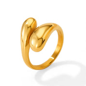 Anillo Susan Chunky Waterproof - Joya en acero inoxidable enchapado en oro 18k - D'Merys