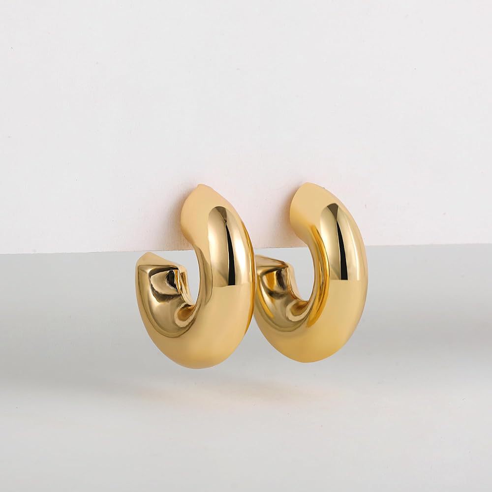 Argollas Chunky Entubadas Waterproof - Joya en acero inoxidable enchapado en oro 18k - D&#39;Merys