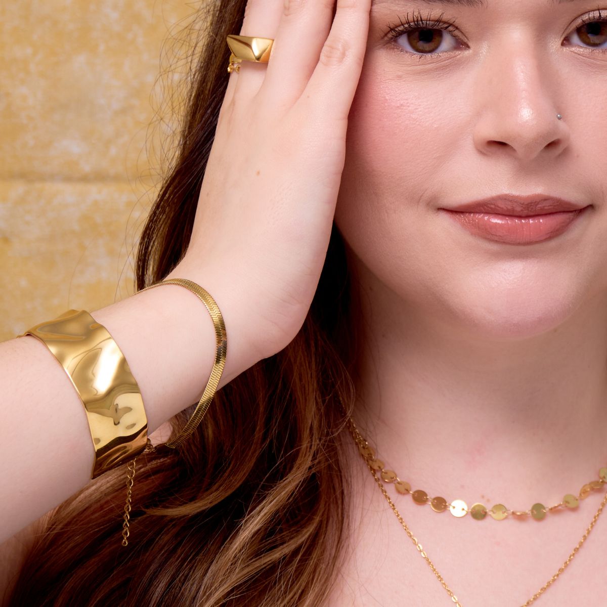 Brazalete Delfina Waterproof - Joya en acero inoxidable enchapado en oro 18k - D'Merys