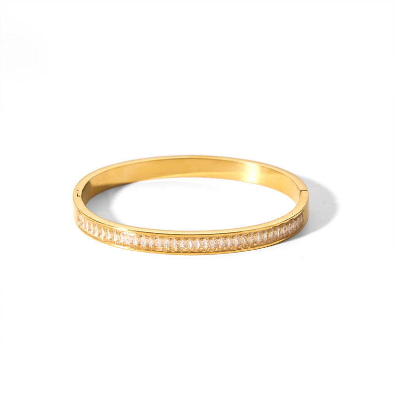 Brazalete Puñera Tiffany Waterproof - Joya en acero inoxidable enchapado en oro 18k - D'Merys