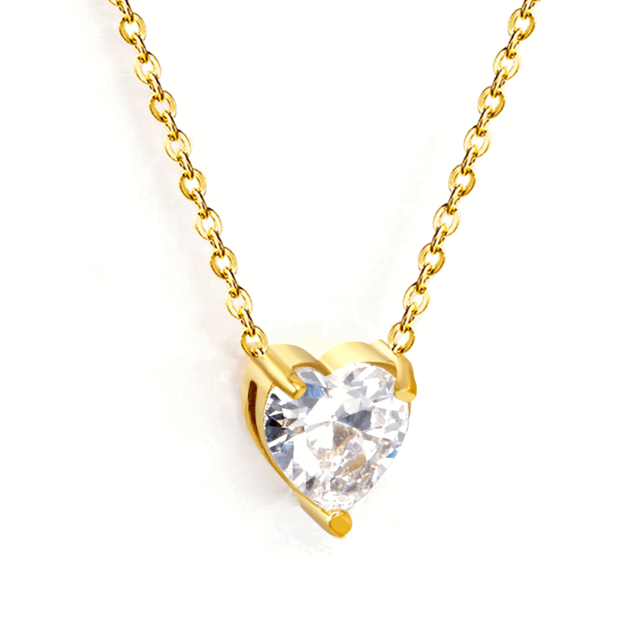 Collar Amaranta Corazón Waterproof - Joya en acero inoxidable enchapado en oro 18k - D'Merys
