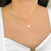 Collar Corazón Pasante Plata 950