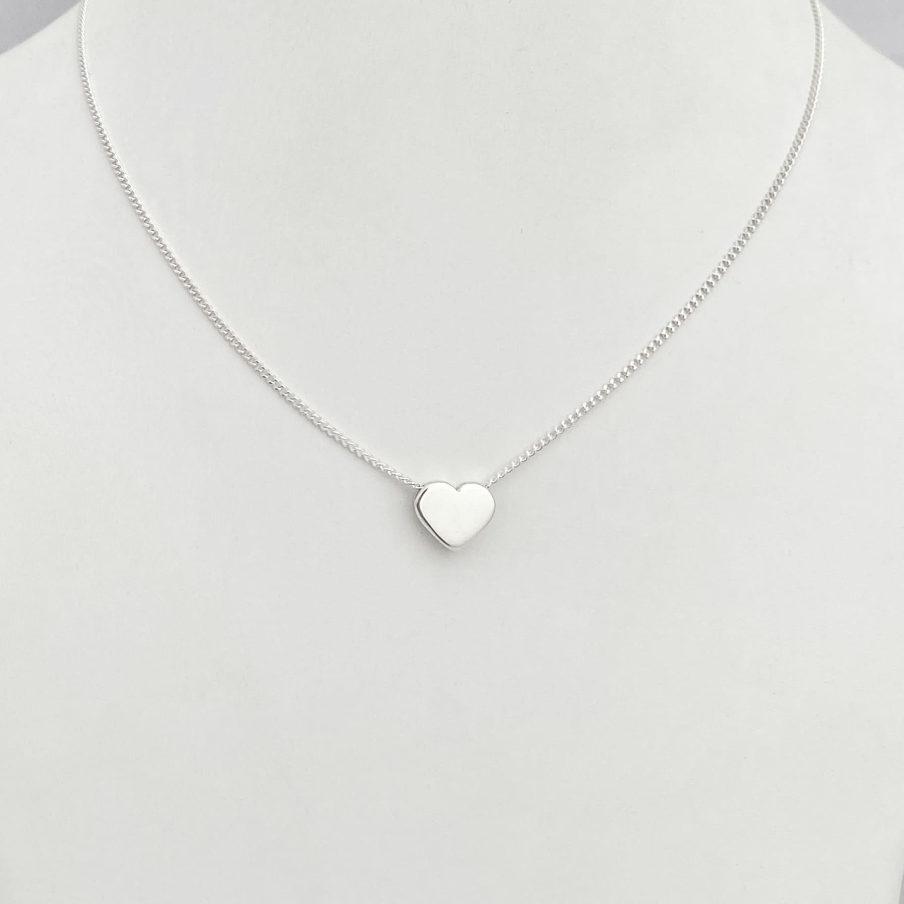 Collar Corazón Pasante Plata 950