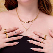Collar Lentejuelas Waterproof - Joya en acero inoxidable enchapado en oro 18k - D'Merys