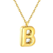 Collar Letra Bubble Waterproof - Joya en acero inoxidable enchapado en oro 18k - D'Merys