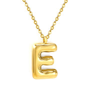 Collar Letra Bubble Waterproof - Joya en acero inoxidable enchapado en oro 18k - D'Merys