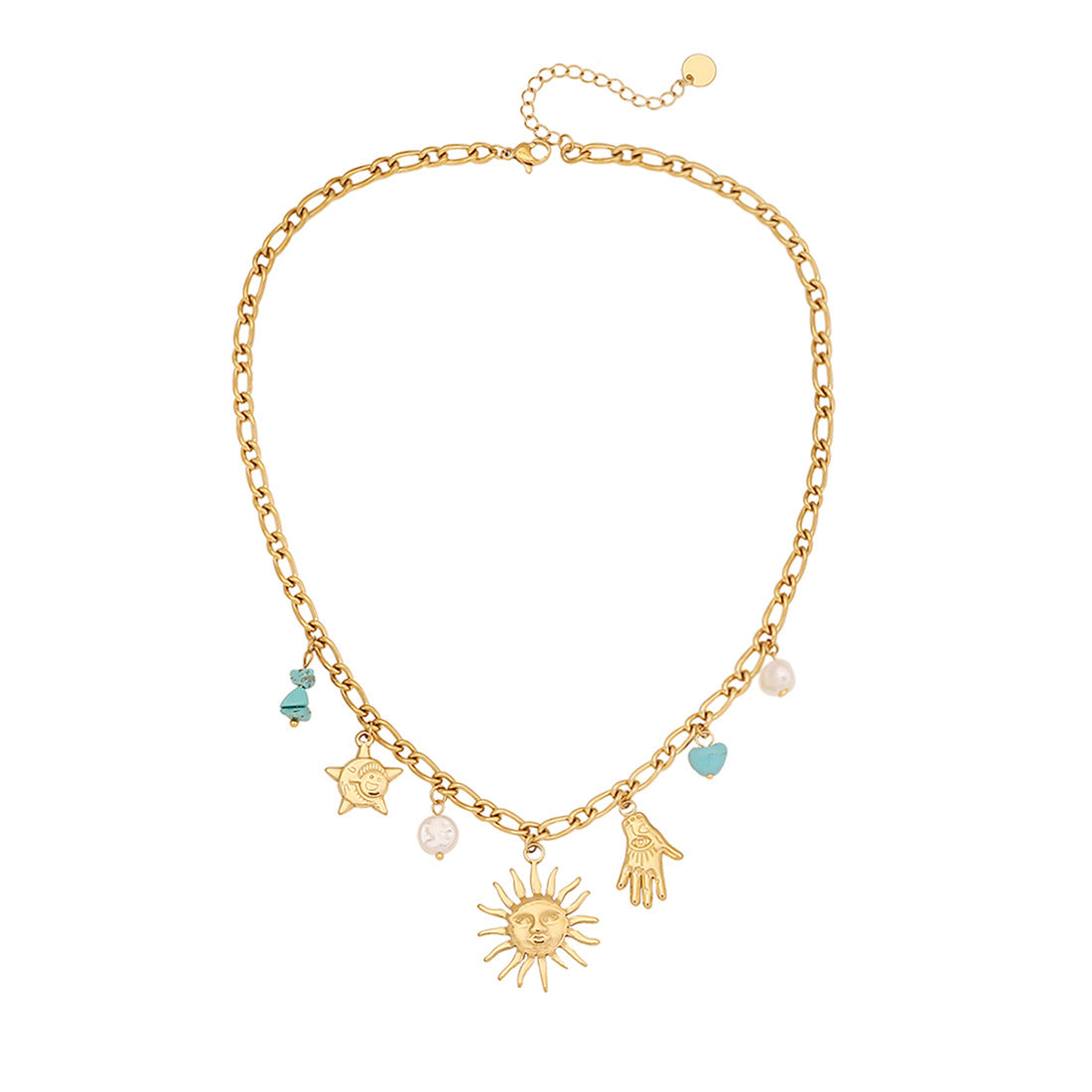Collar Radiante Charms Waterproof - Joya en acero inoxidable enchapado en oro 18k - D'Merys