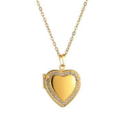 Collar Relicario Corazón Waterproof - Joya en acero inoxidable enchapado en oro 18k - D'Merys