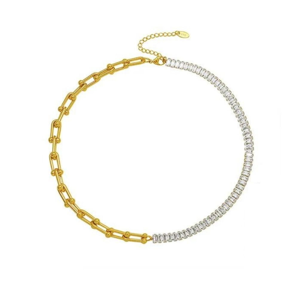 Collar Tiffany Tenis Waterproof - Joya en acero inoxidable enchapado en oro 18k - D'Merys