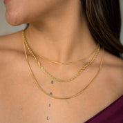 Collar Triple Emperatriz Waterproof - Joya en acero inoxidable enchapado en oro 18k - D'Merys