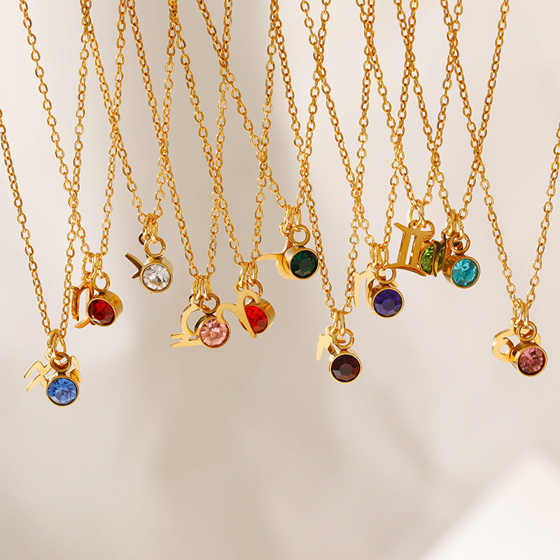 Collar Zodiacal Waterproof - Joya en acero inoxidable enchapado en oro 18k - D'Merys