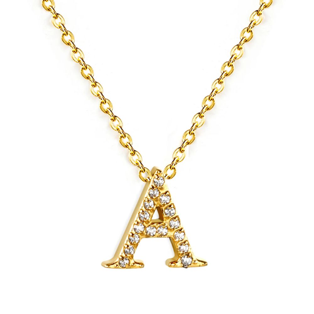 Collar Inicial Letra Waterproof