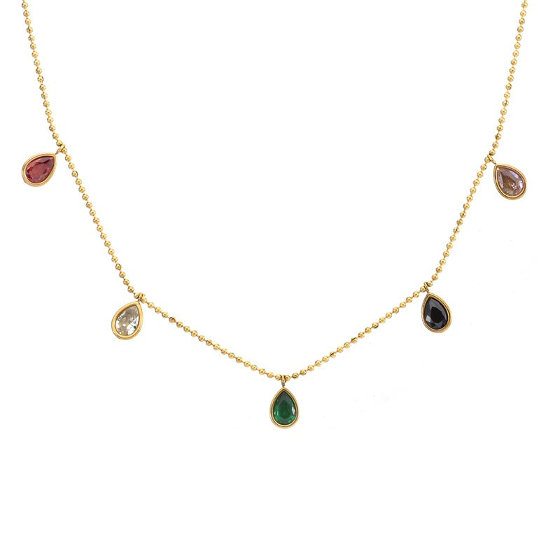 Gargantilla Colorful Circones Waterproof - Joya en acero inoxidable enchapado en oro 18k - D'Merys