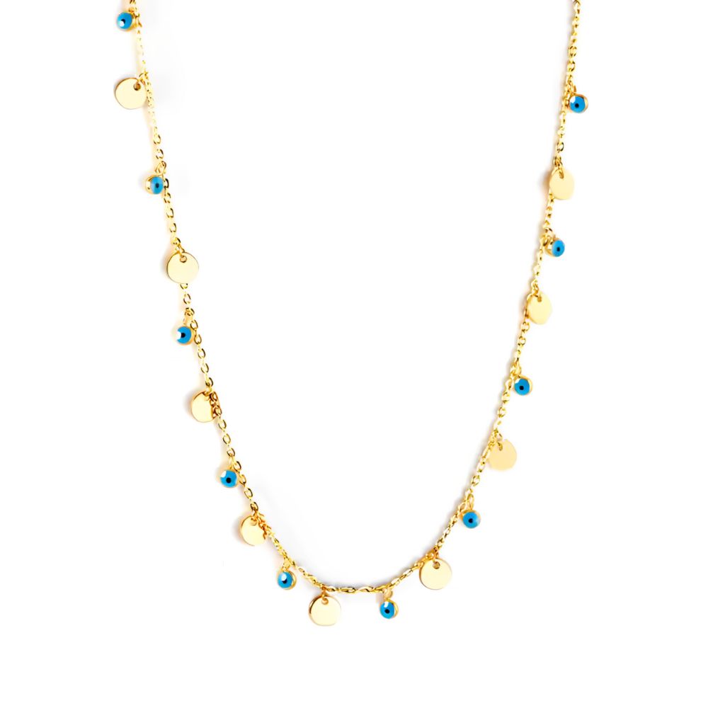 Gargantilla Ojo Turco Waterproof - Joya en acero inoxidable enchapado en oro 18k - D'Merys