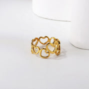 Anillo Regulable Corazones Waterproof