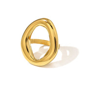 Anillo Oval Chuncky Waterproof