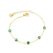 Pulsera Green Hearts Waterproof