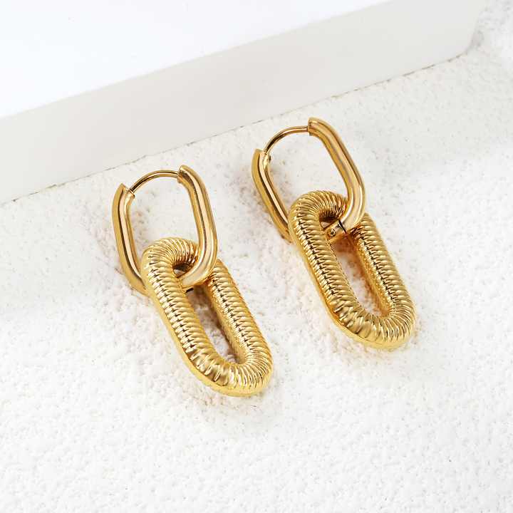 Aretes Doble Eslabón Waterproof