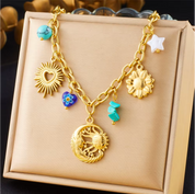 Collar Charms Boho Waterproof