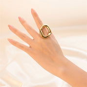 Anillo Oval Chuncky Waterproof