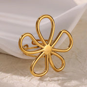 Anillo Flor Calado Regulable Waterproof