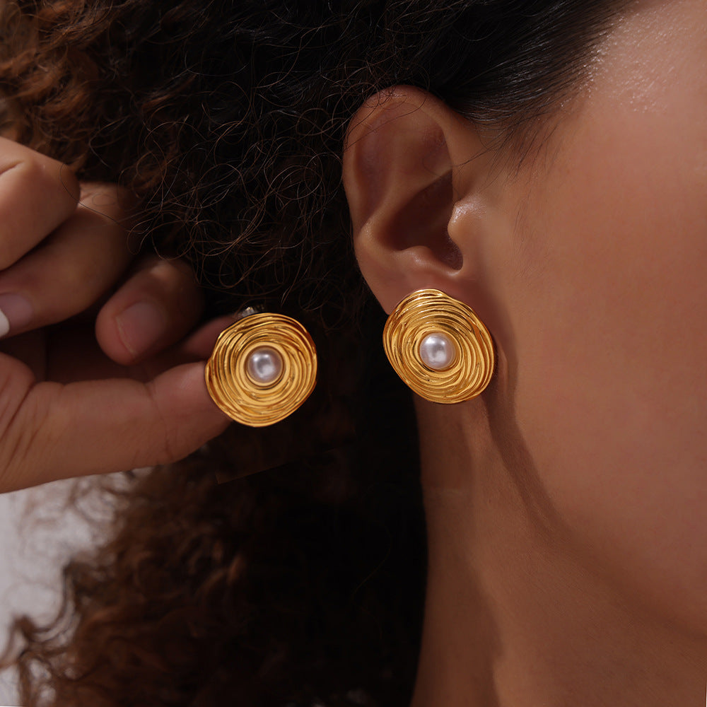 Aretes Lucrecia Perla Waterproof