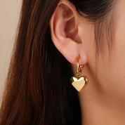 Aretes Gancho Corazón Waterprof