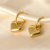 Aretes Gancho Corazón Waterprof