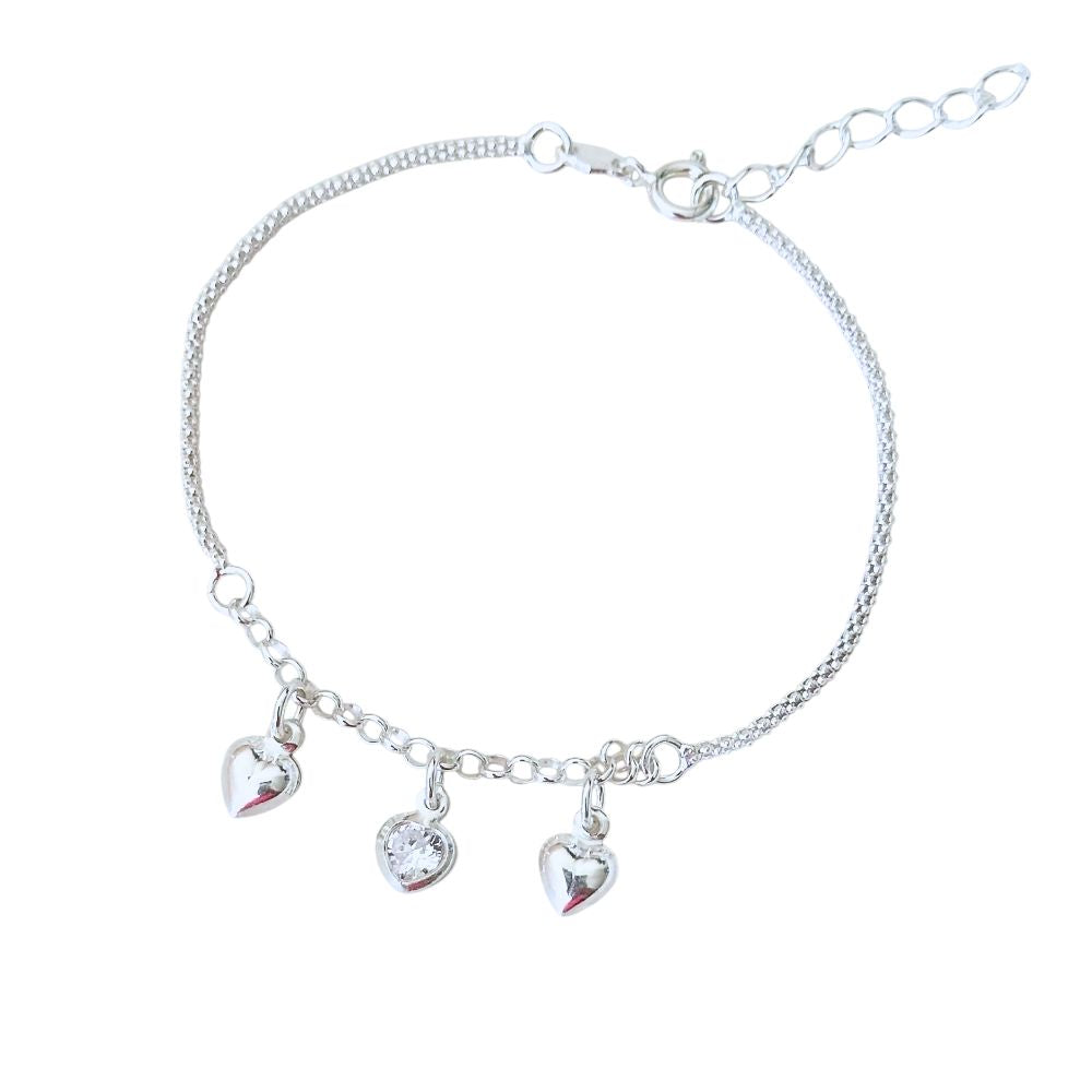 Pulsera Amar Circones Blancos Plata 925 - Joya de plata - D'Merys