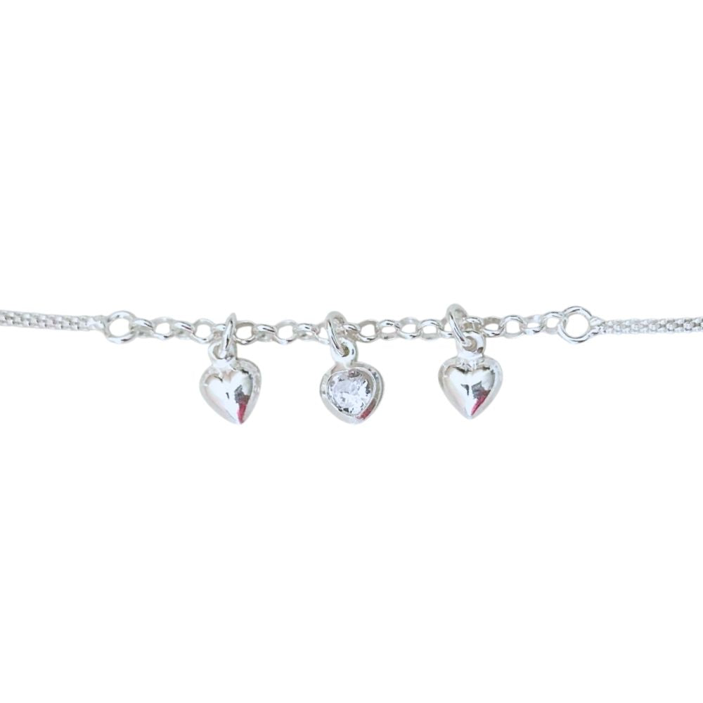 Pulsera Amar Circones Blancos Plata 925 - Joya de plata - D'Merys