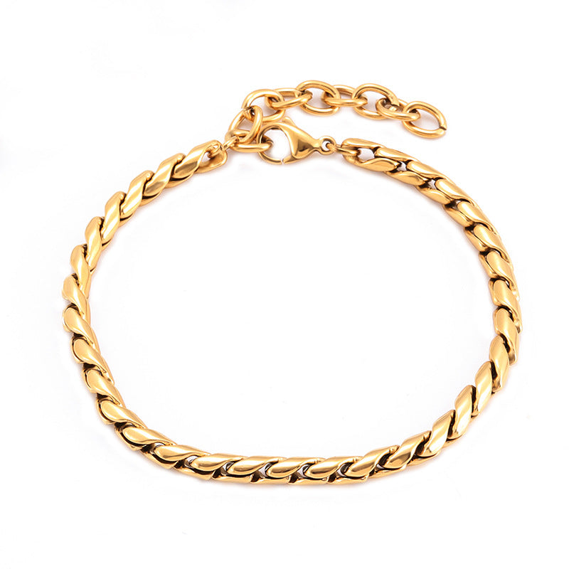 Pulsera Cordón Maxi Waterproof - Joya en acero inoxidable enchapado en oro 18k - D'Merys