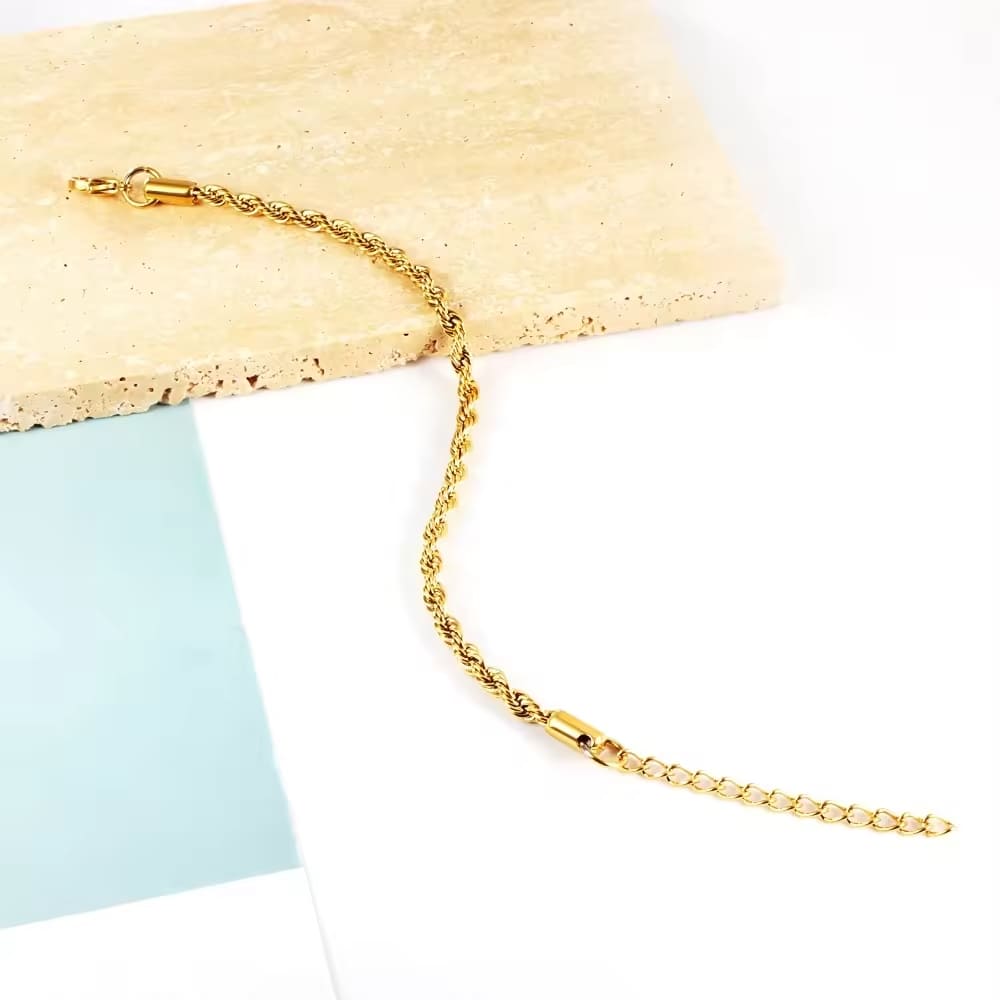 Pulsera Cordón Waterproof - Joya en acero inoxidable enchapado en oro 18k - D'Merys