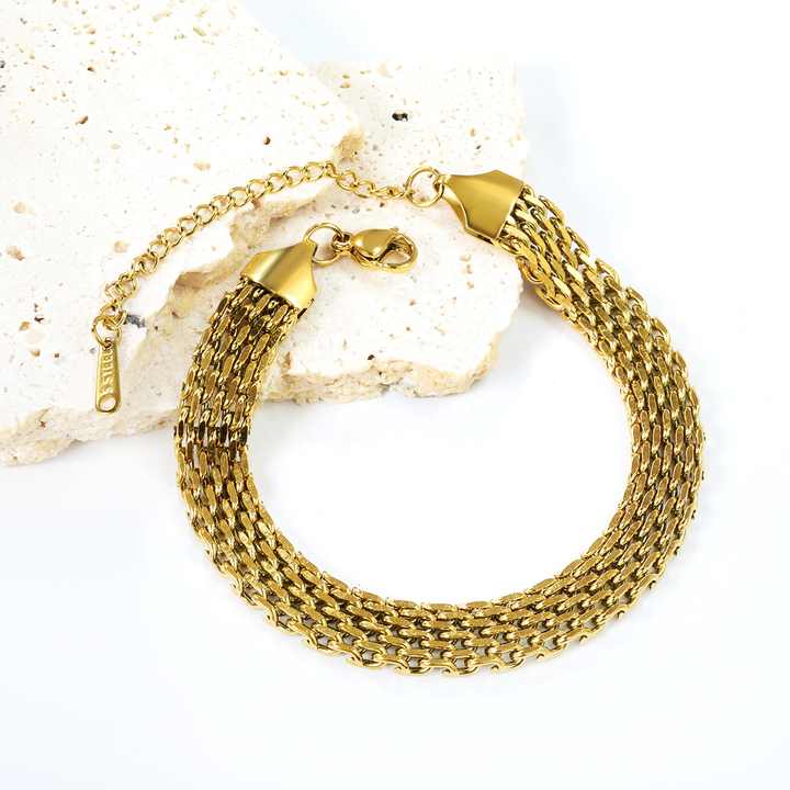 Pulsera Deluxe Trenzada Waterproof - Joya en acero inoxidable enchapado en oro 18k - D'Merys