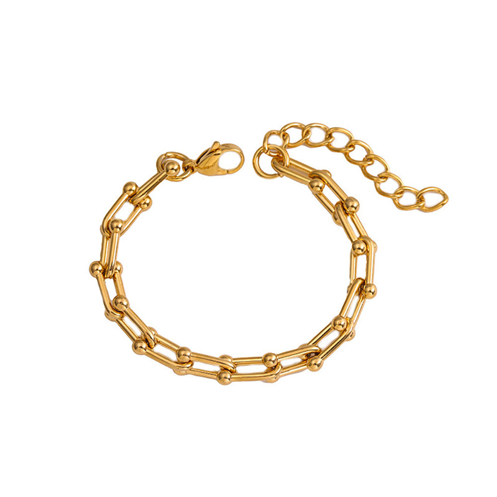 Pulsera Dina Eslabones Waterproof - Joya en acero inoxidable enchapado en oro 18k - D'Merys