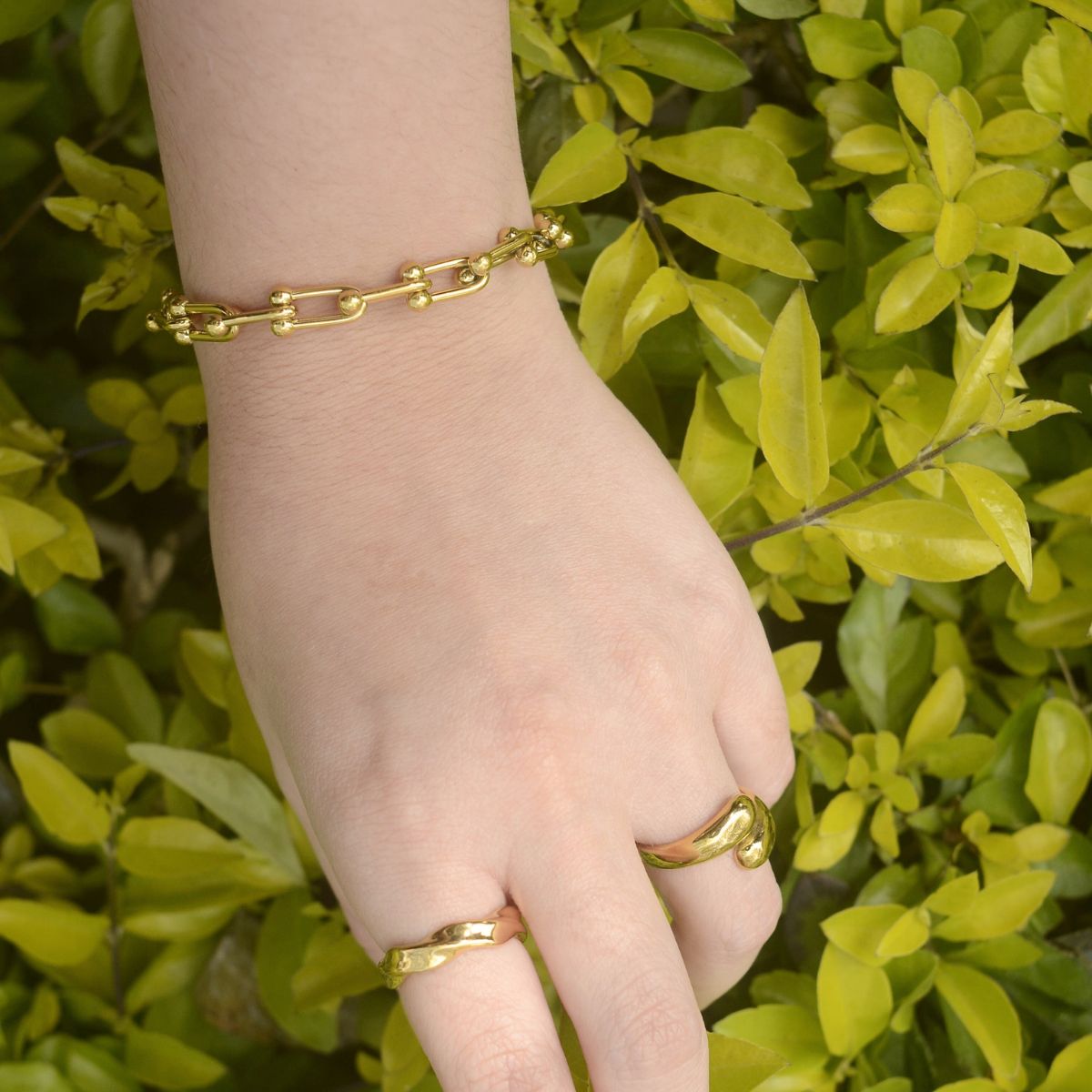 Pulsera Dina Eslabones Waterproof - Joya en acero inoxidable enchapado en oro 18k - D'Merys